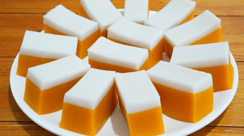si kenyal dan dan cantik kue talam labu kuning yang enak dan tinggi serat baik untuk kesehatan
