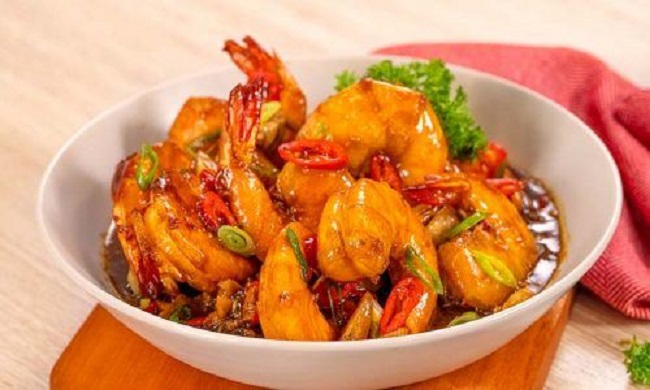 Resep Seafood Lezat, Udang Pedas Asam Manis